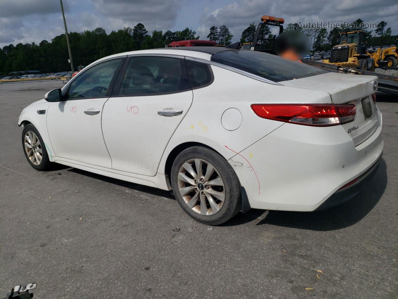 2016 Kia Optima Ex White vin: 5XXGU4L31GG050480