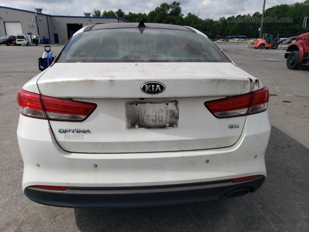 2016 Kia Optima Ex White vin: 5XXGU4L31GG050480