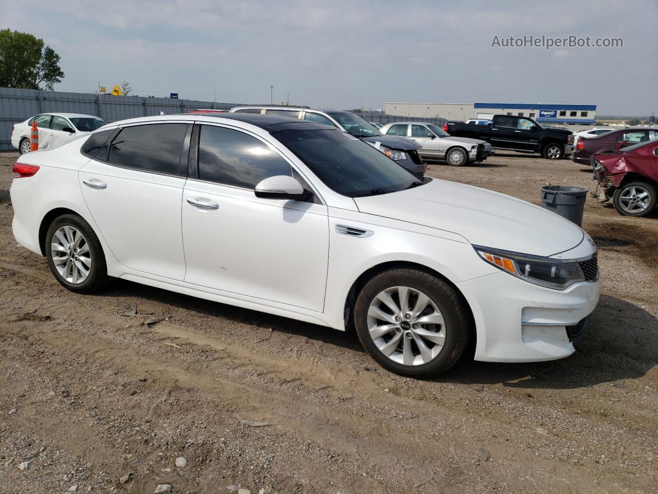 2016 Kia Optima Ex White vin: 5XXGU4L31GG061866