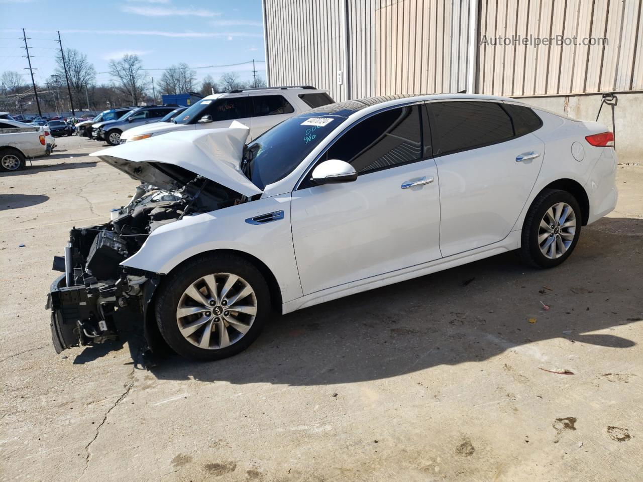 2017 Kia Optima Ex White vin: 5XXGU4L31HG150063