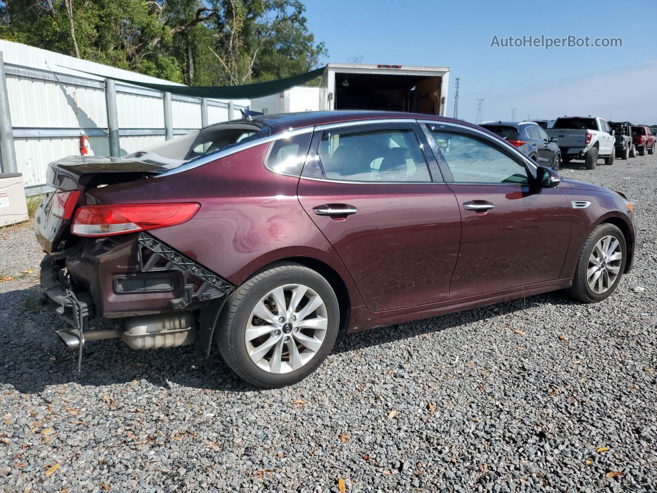 2016 Kia Optima Ex Burgundy vin: 5XXGU4L32GG011297