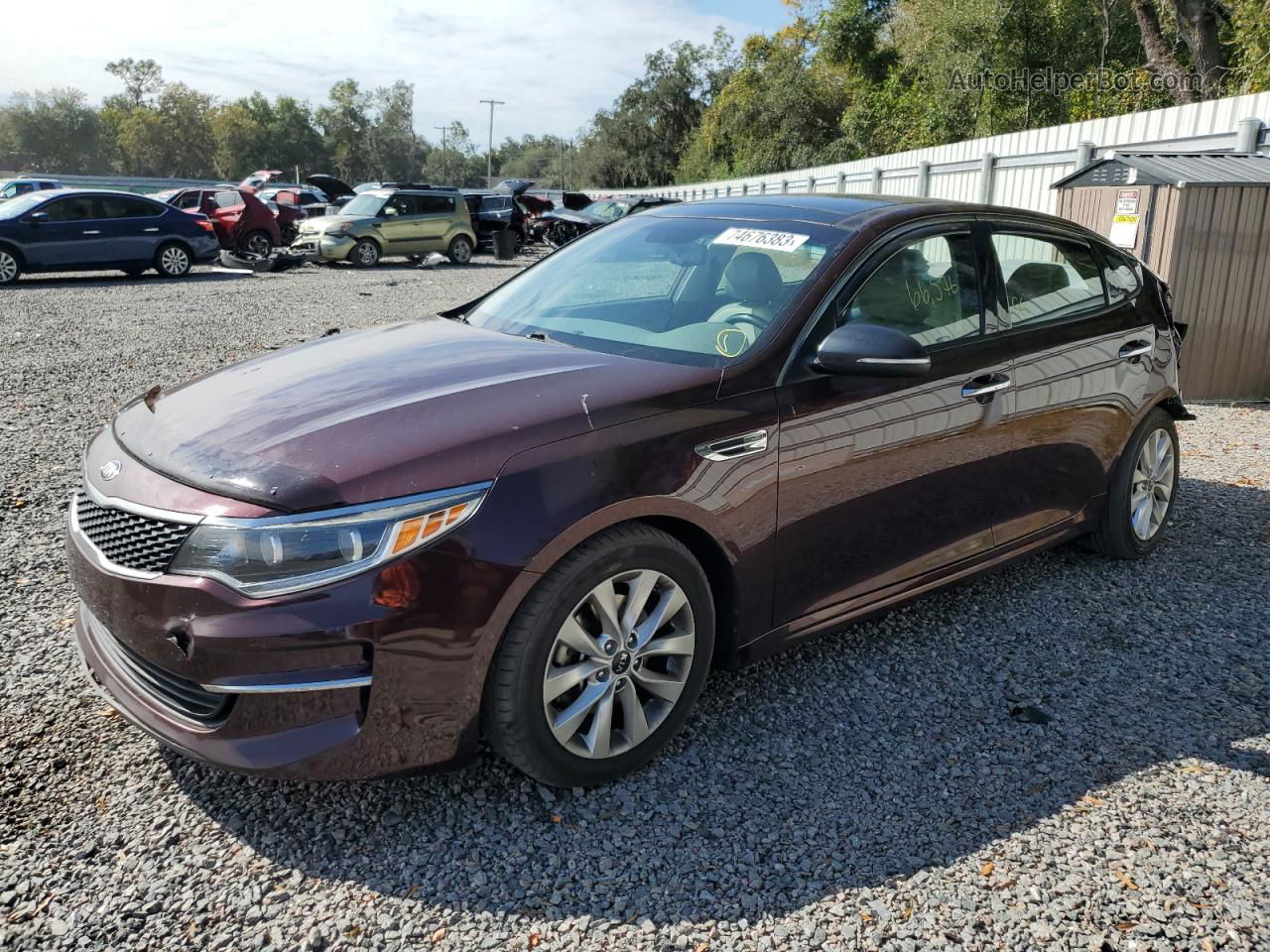 2016 Kia Optima Ex Burgundy vin: 5XXGU4L32GG011297