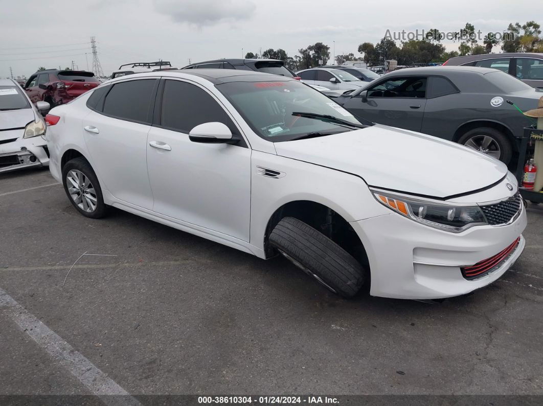 2016 Kia Optima Ex White vin: 5XXGU4L32GG085870