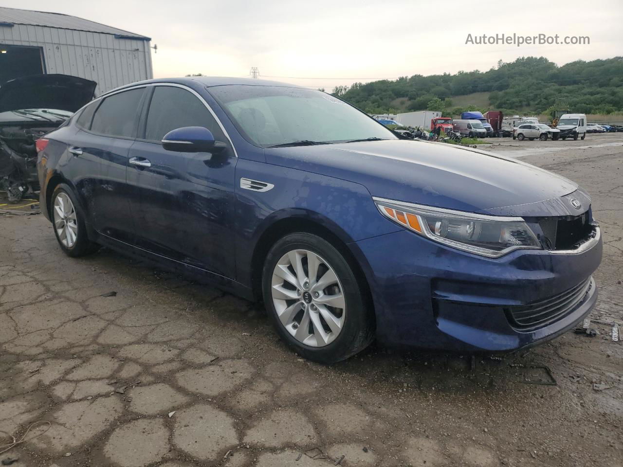 2018 Kia Optima Ex Синий vin: 5XXGU4L32JG262022