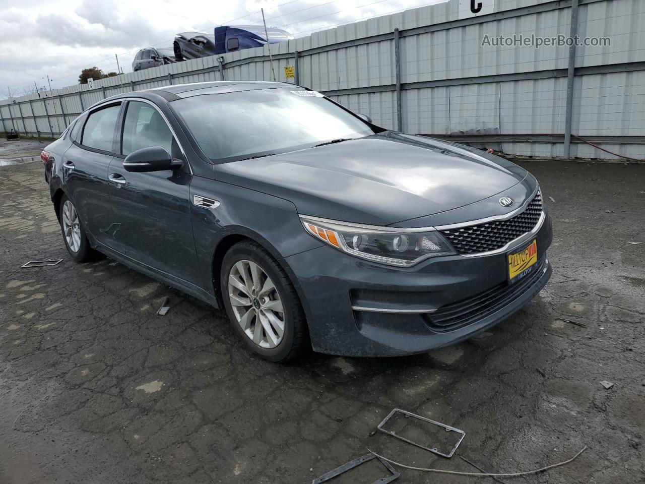 2016 Kia Optima Ex Gray vin: 5XXGU4L33GG007047