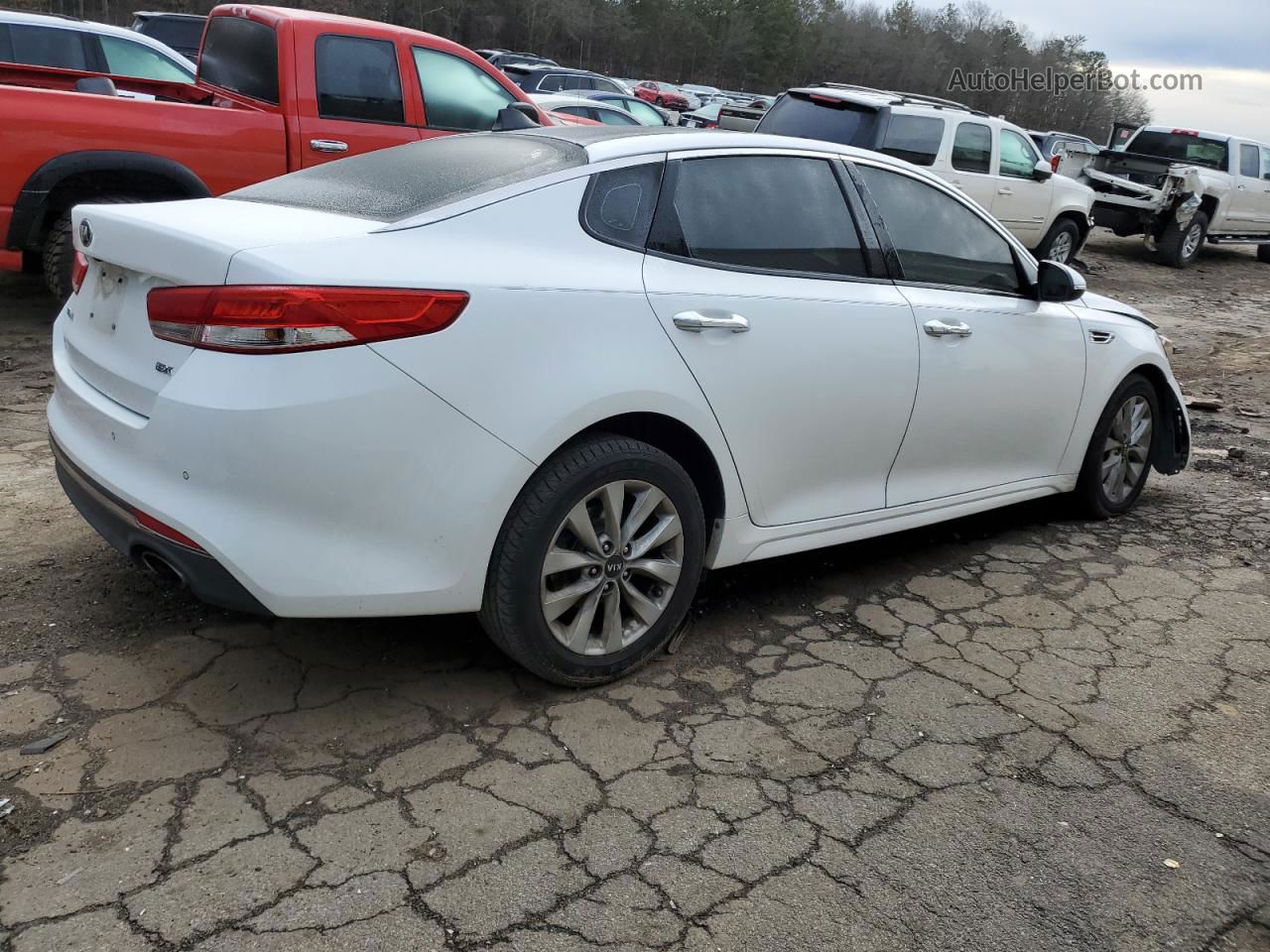 2016 Kia Optima Ex White vin: 5XXGU4L33GG032319