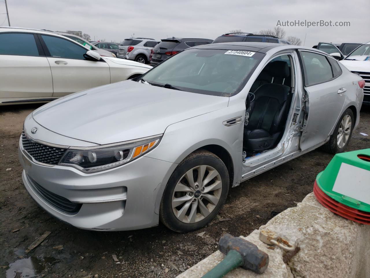 2016 Kia Optima Ex Silver vin: 5XXGU4L33GG064588