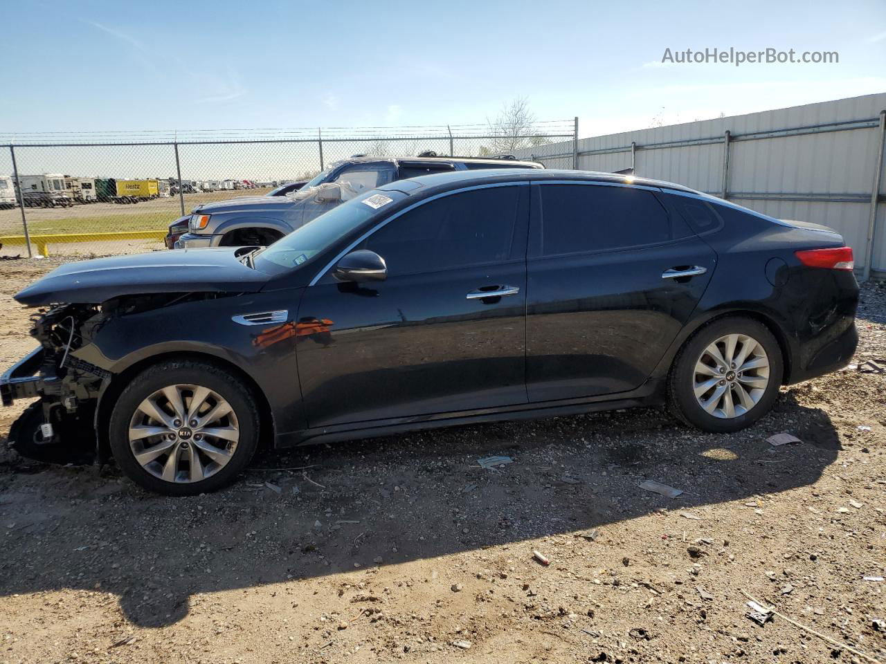 2016 Kia Optima Ex Черный vin: 5XXGU4L33GG098448