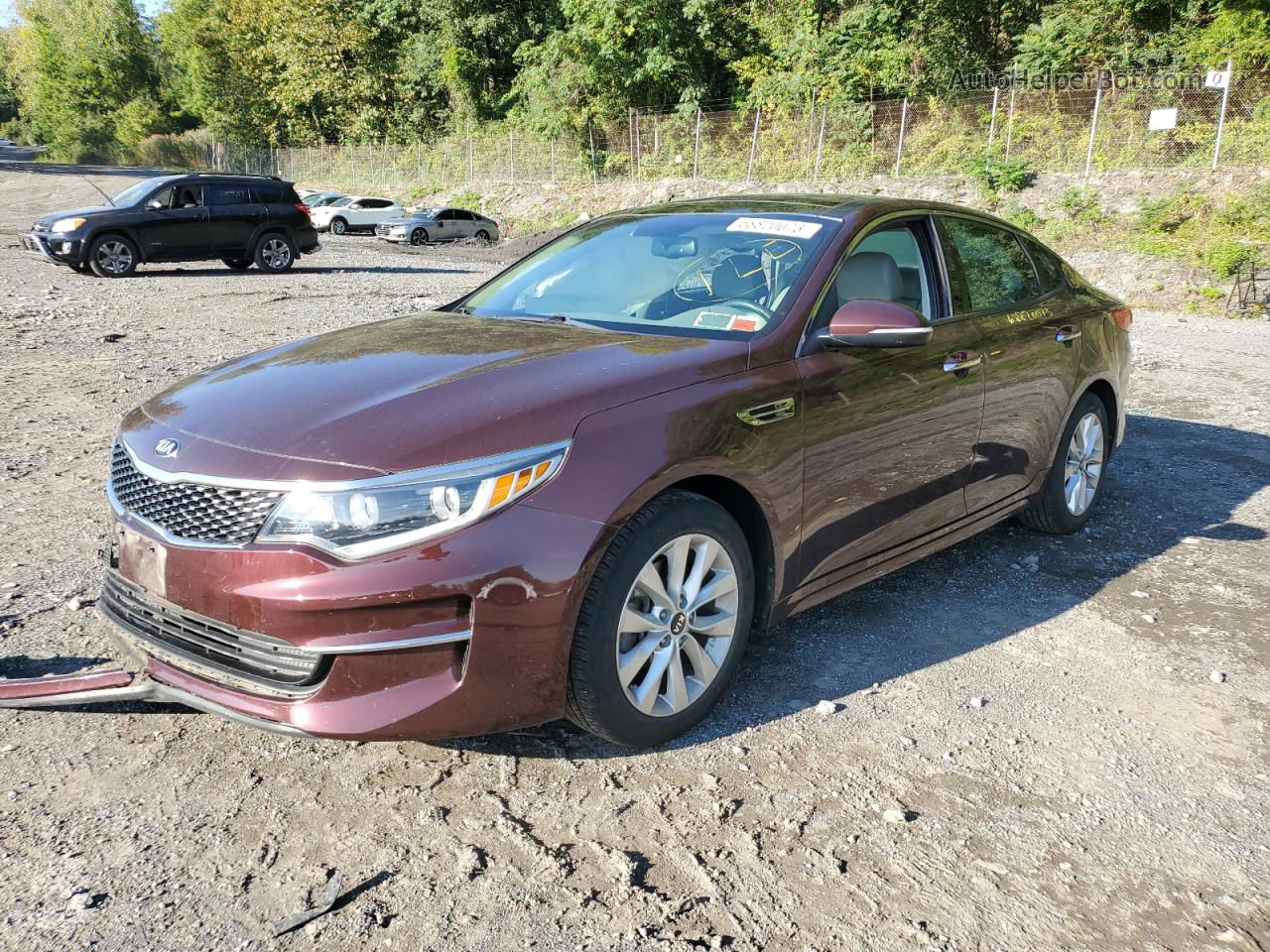 2017 Kia Optima Ex Бордовый vin: 5XXGU4L33HG160688