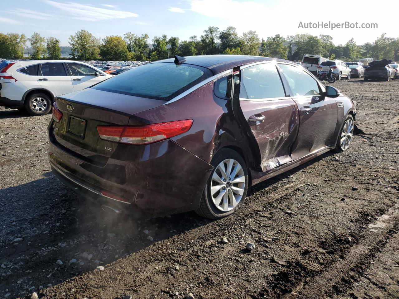 2017 Kia Optima Ex Burgundy vin: 5XXGU4L33HG160688