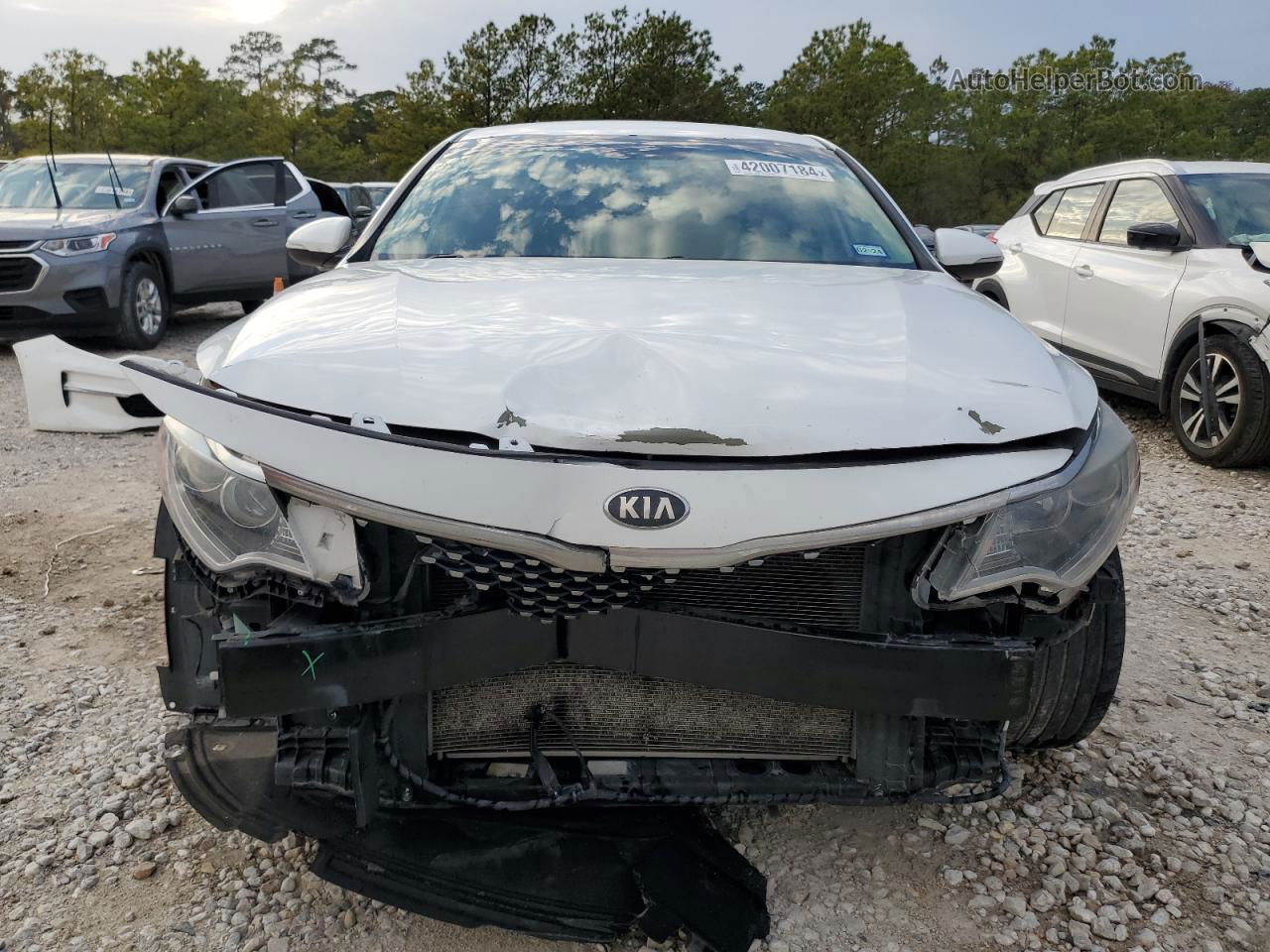 2018 Kia Optima Ex White vin: 5XXGU4L33JG206218