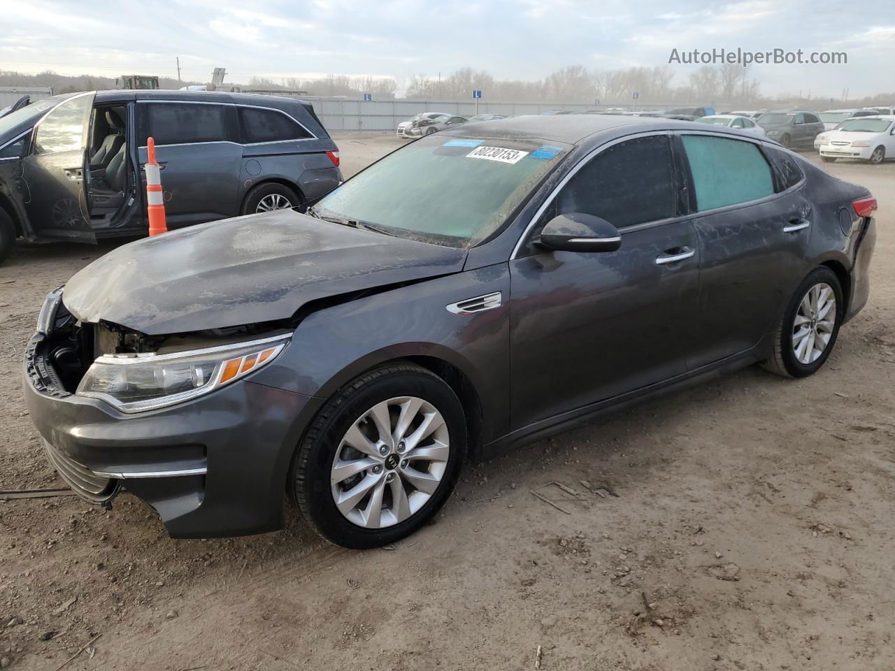 2018 Kia Optima Ex Gray vin: 5XXGU4L33JG210625