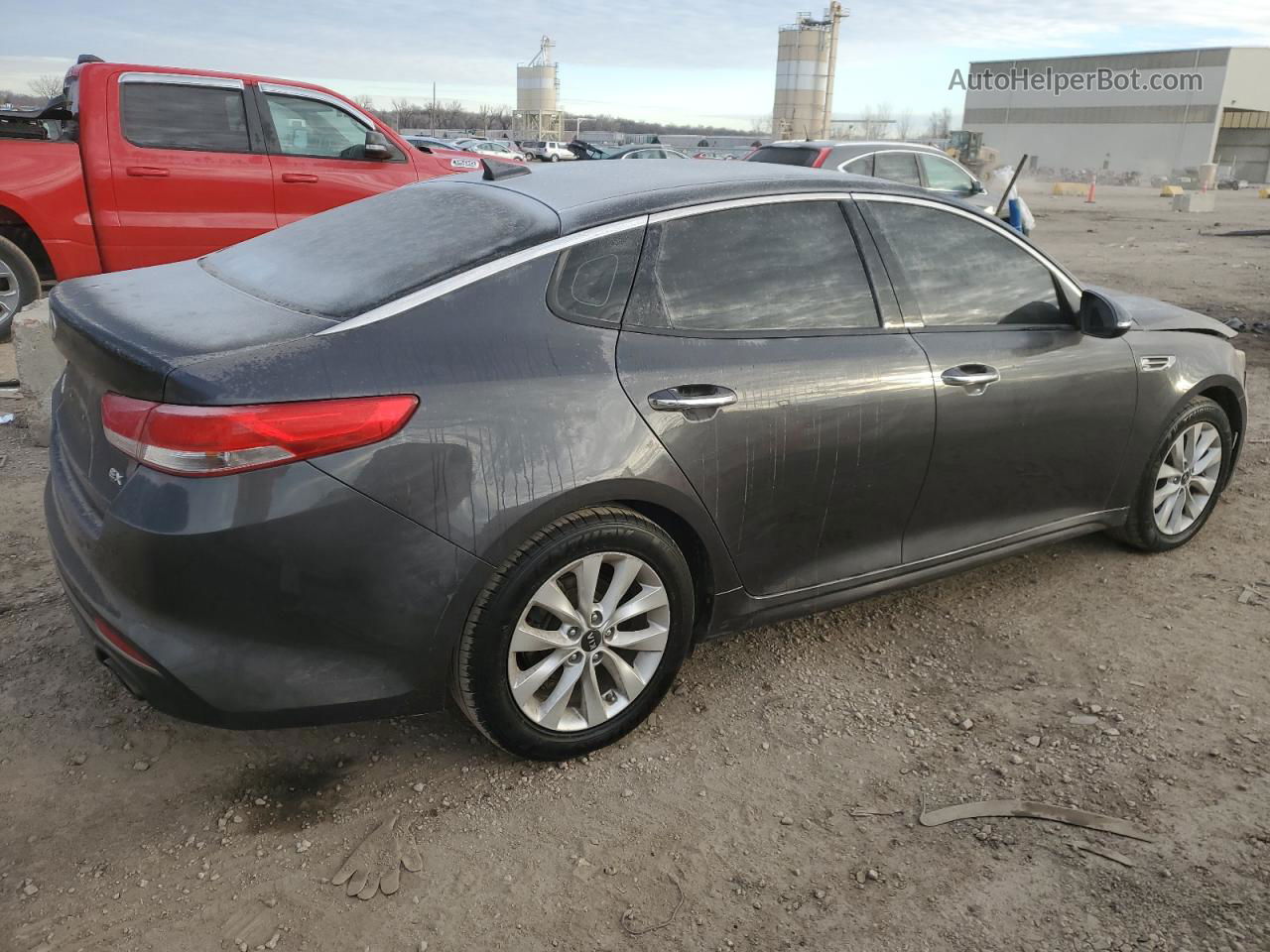 2018 Kia Optima Ex Серый vin: 5XXGU4L33JG210625