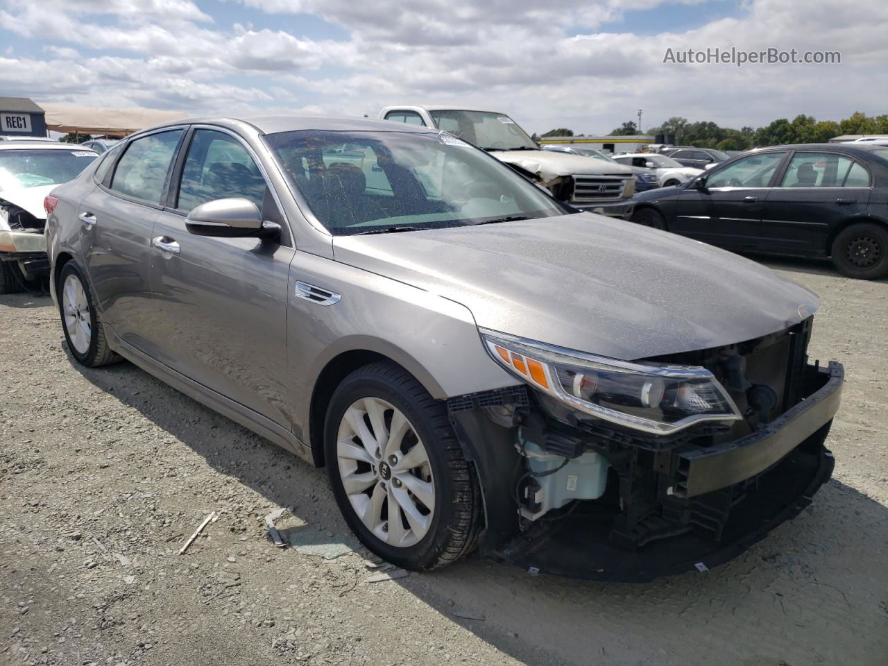 2016 Kia Optima Ex Gray vin: 5XXGU4L34GG076586