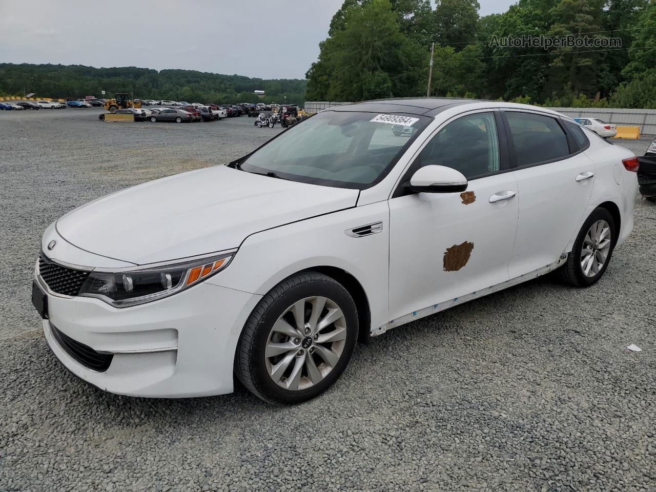 2016 Kia Optima Ex White vin: 5XXGU4L34GG086681