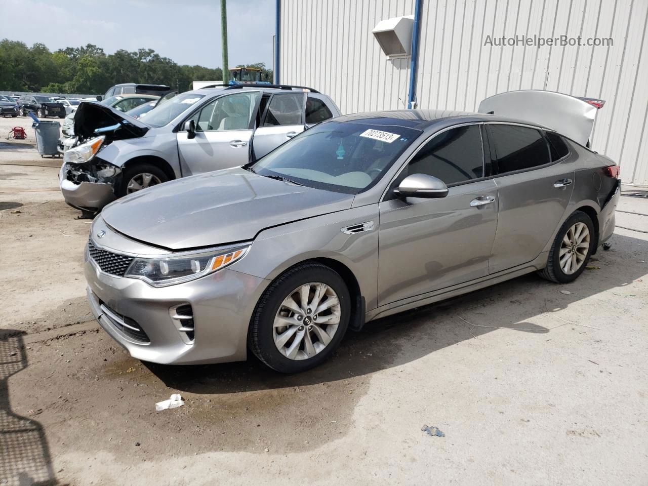 2017 Kia Optima Ex Silver vin: 5XXGU4L34HG126503