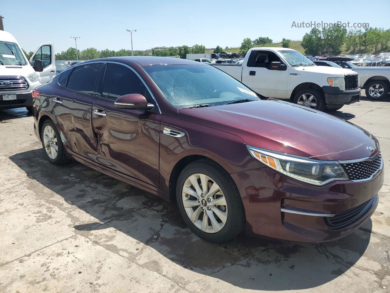 2017 Kia Optima Ex Burgundy vin: 5XXGU4L34HG161137