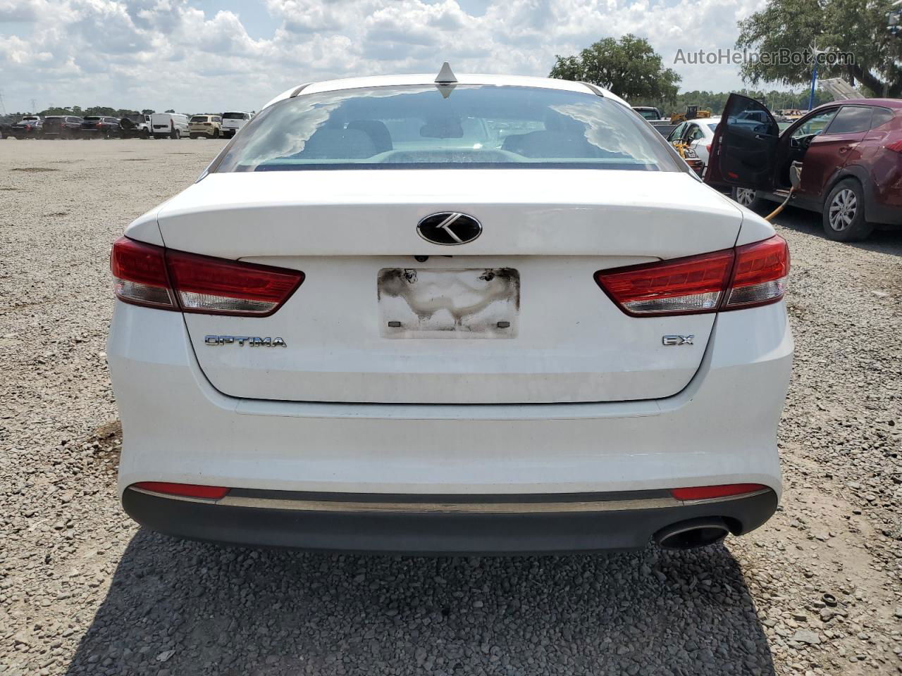 2017 Kia Optima Ex White vin: 5XXGU4L34HG169352