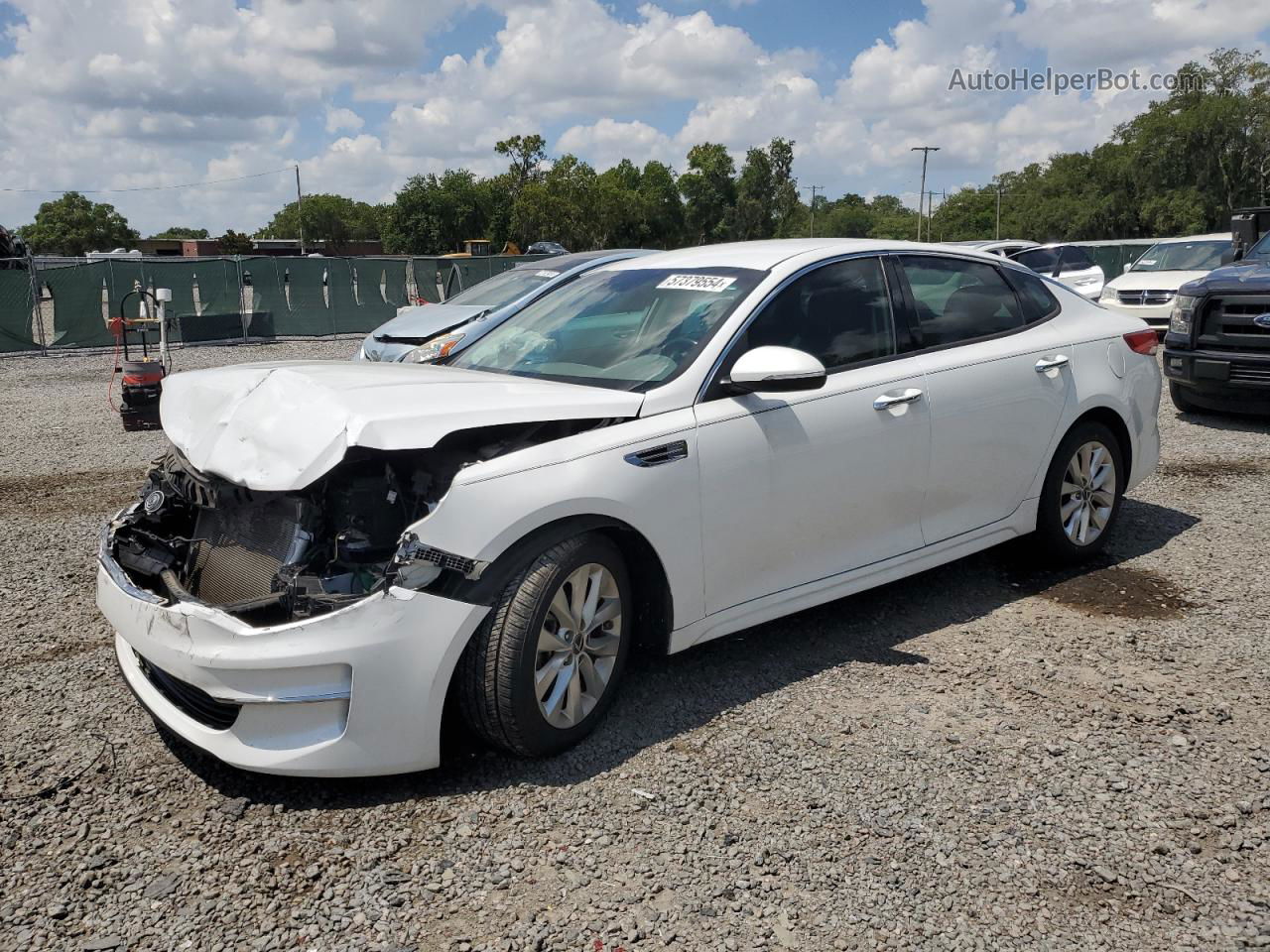 2017 Kia Optima Ex White vin: 5XXGU4L34HG169352