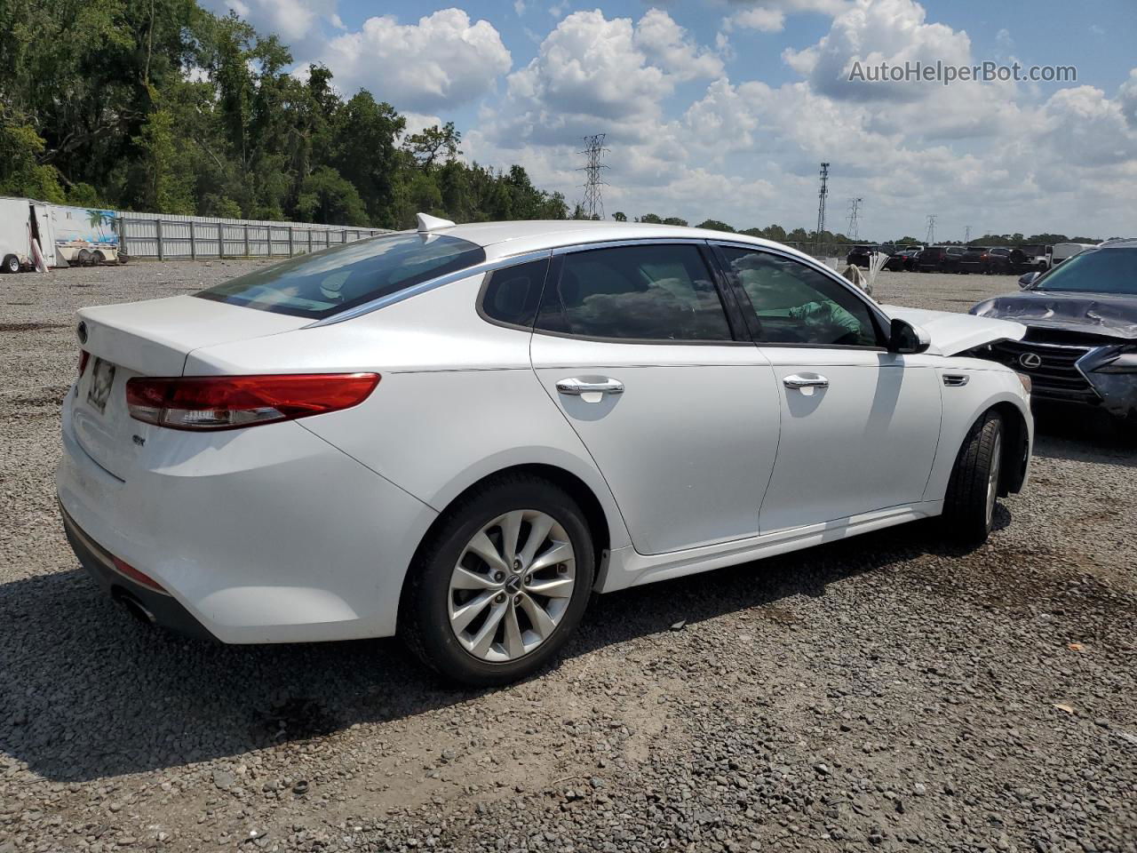 2017 Kia Optima Ex White vin: 5XXGU4L34HG169352