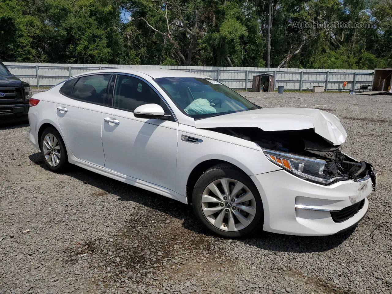 2017 Kia Optima Ex White vin: 5XXGU4L34HG169352