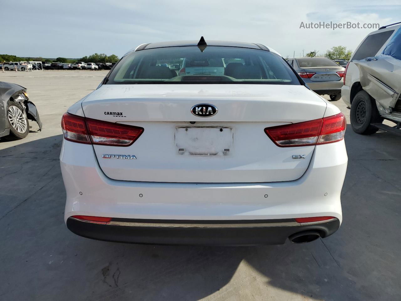 2018 Kia Optima Ex White vin: 5XXGU4L34JG190580