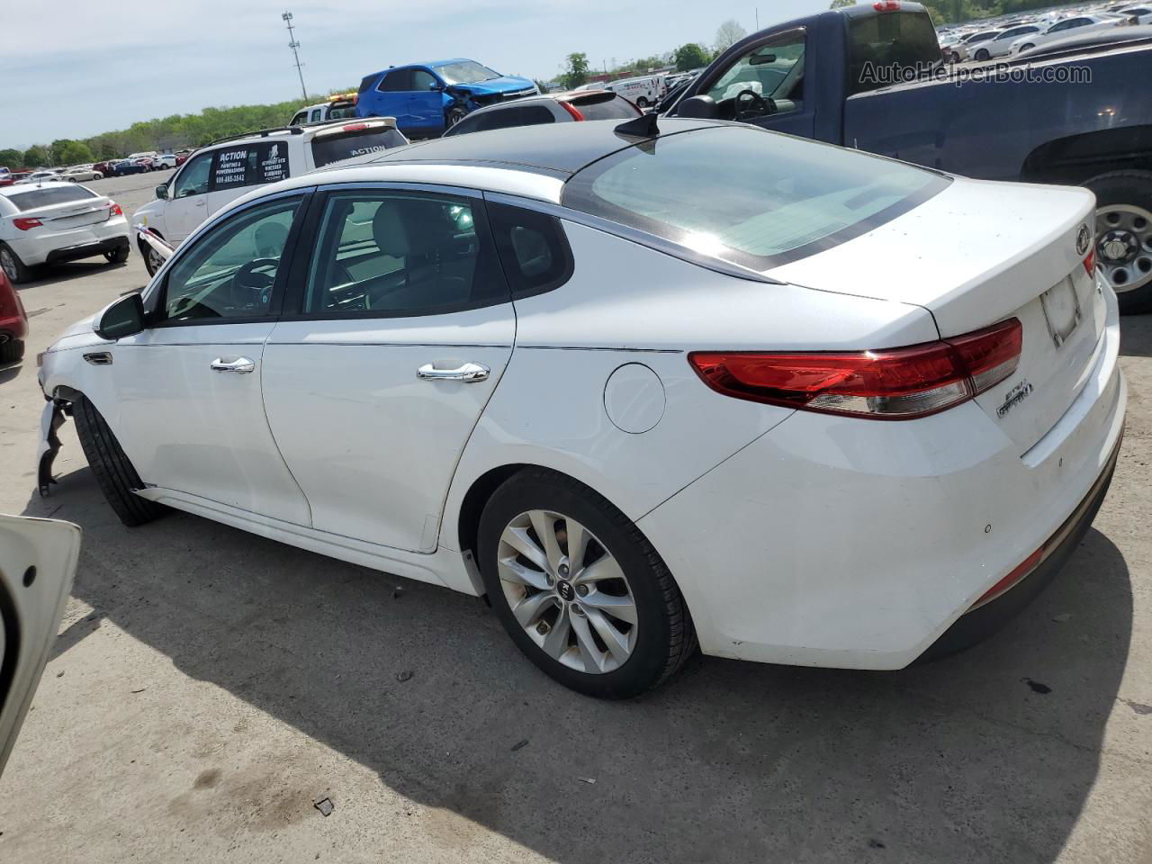 2018 Kia Optima Ex White vin: 5XXGU4L34JG220287