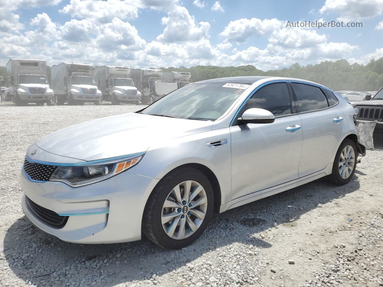 2018 Kia Optima Ex Серебряный vin: 5XXGU4L34JG230835