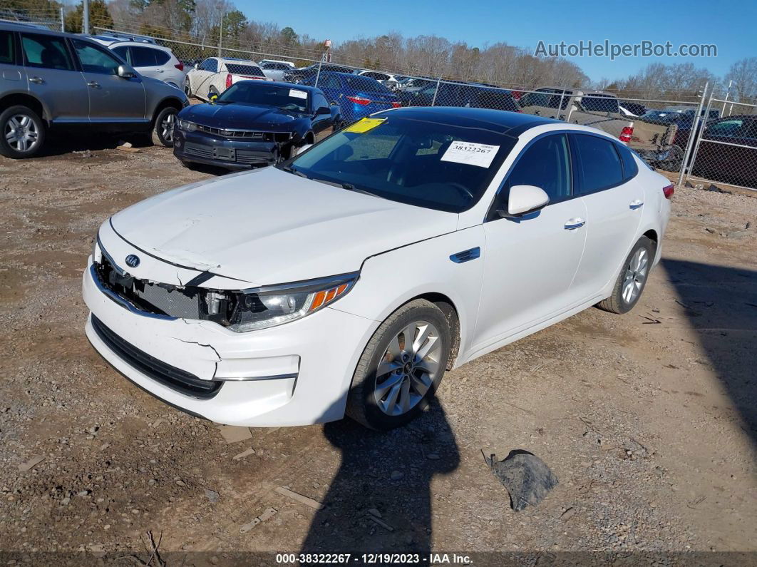 2016 Kia Optima Ex White vin: 5XXGU4L35GG106663