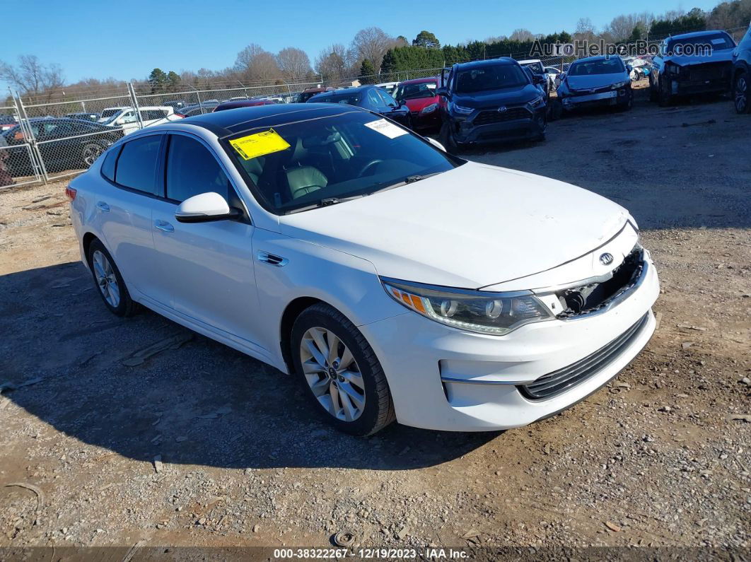 2016 Kia Optima Ex White vin: 5XXGU4L35GG106663