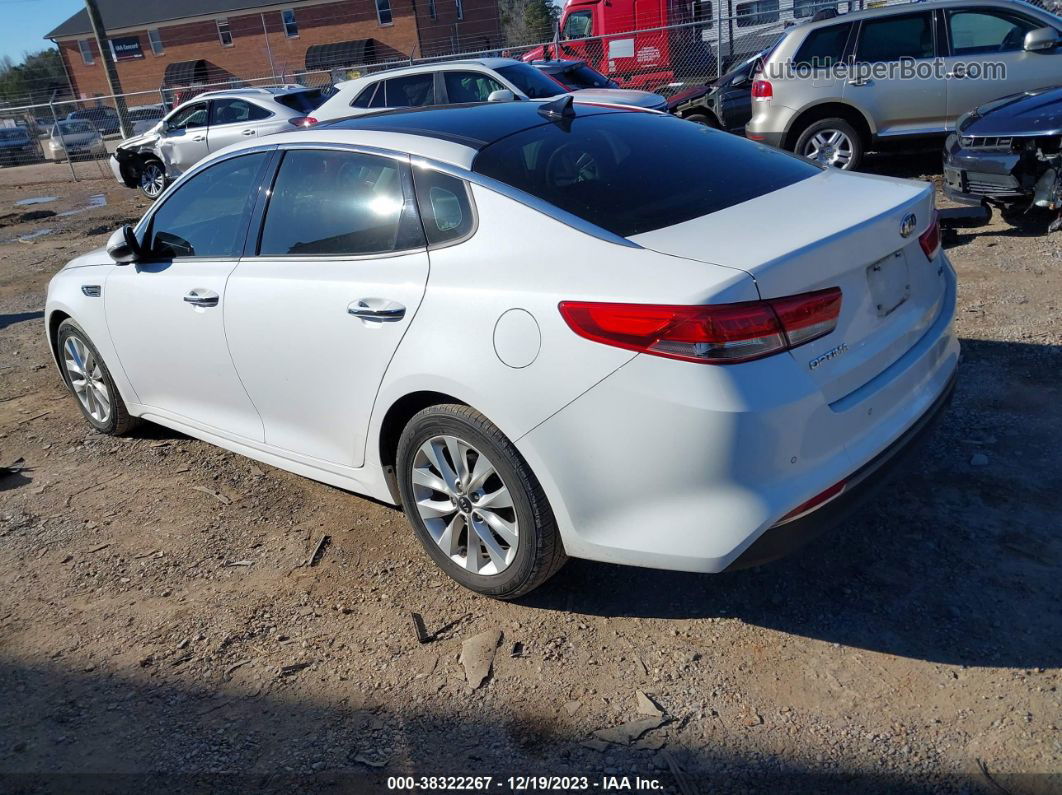 2016 Kia Optima Ex White vin: 5XXGU4L35GG106663