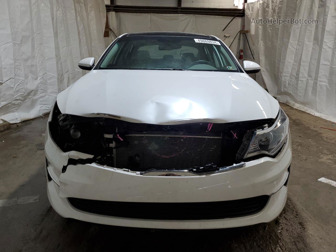 2016 Kia Optima Ex White vin: 5XXGU4L35GG106730