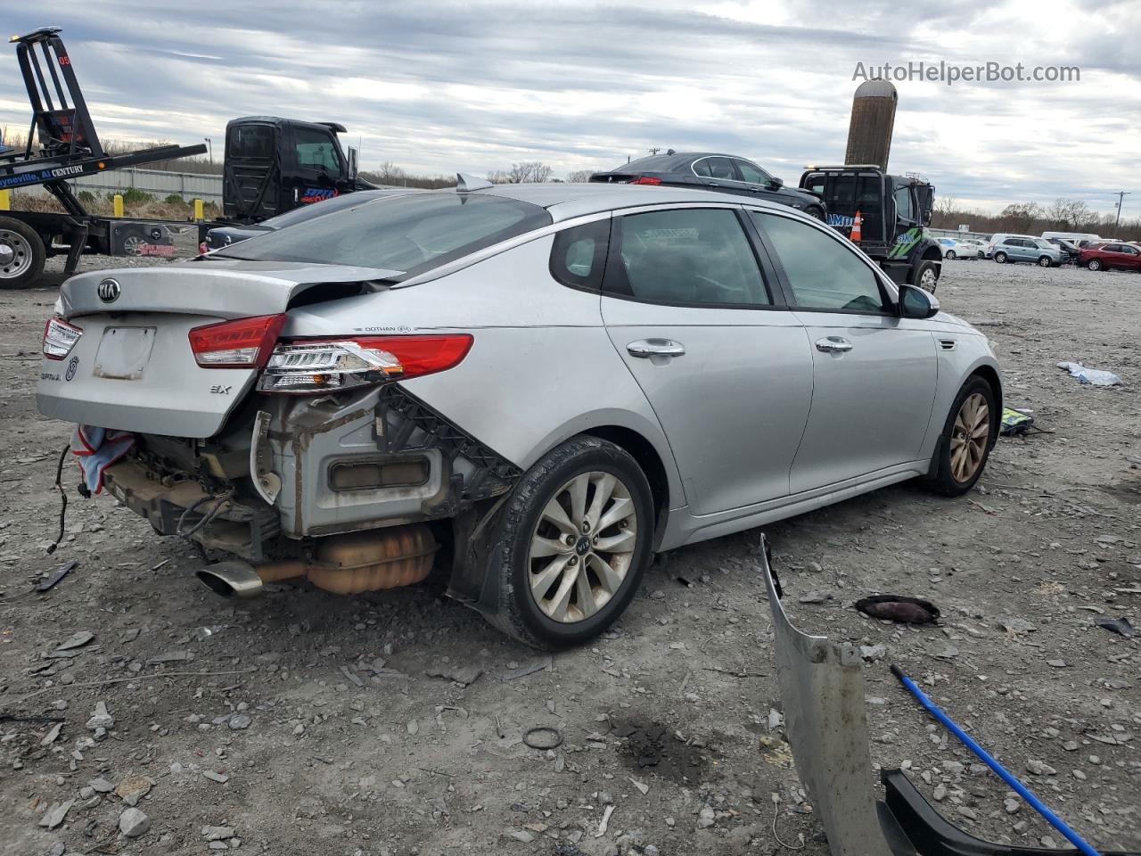 2018 Kia Optima Ex Silver vin: 5XXGU4L35JG180284