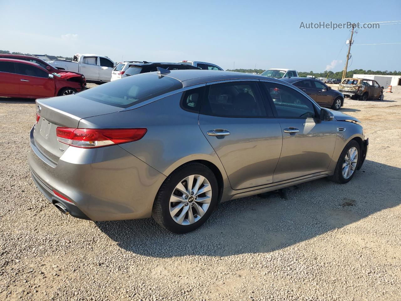 2018 Kia Optima Ex Silver vin: 5XXGU4L35JG234649