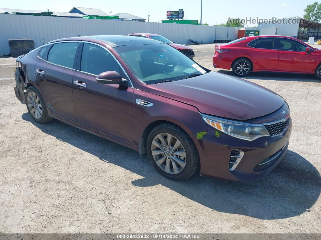 2017 Kia Optima Ex Бордовый vin: 5XXGU4L36HG151189