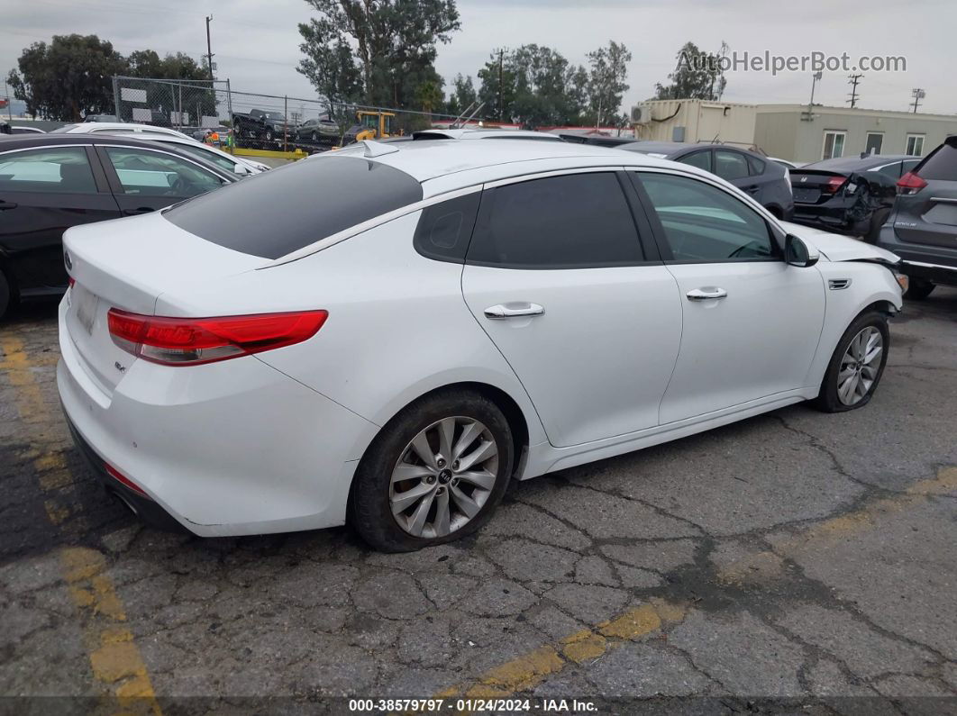 2018 Kia Optima Ex White vin: 5XXGU4L36JG196929