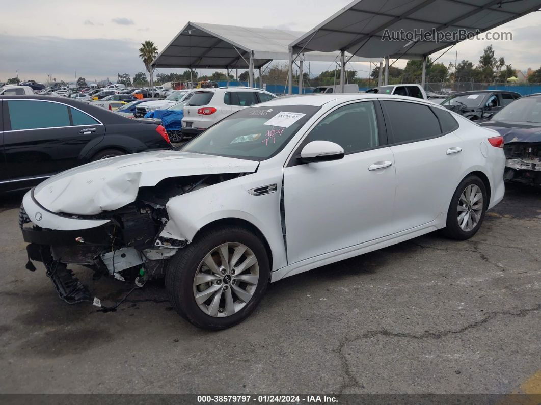 2018 Kia Optima Ex White vin: 5XXGU4L36JG196929