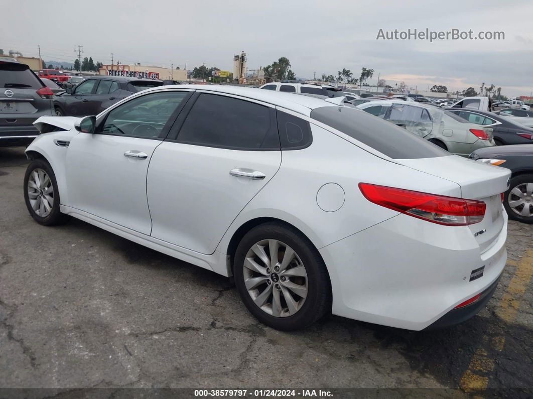 2018 Kia Optima Ex White vin: 5XXGU4L36JG196929