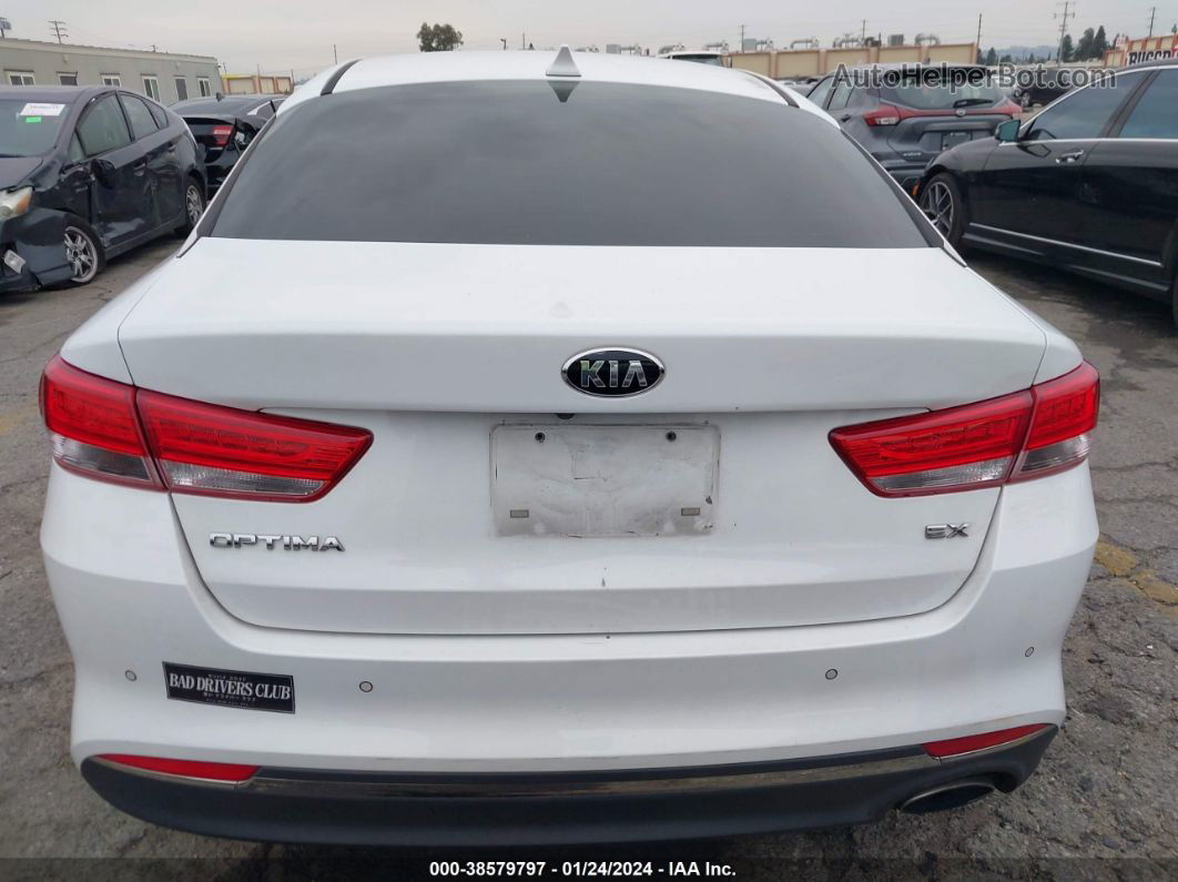 2018 Kia Optima Ex White vin: 5XXGU4L36JG196929