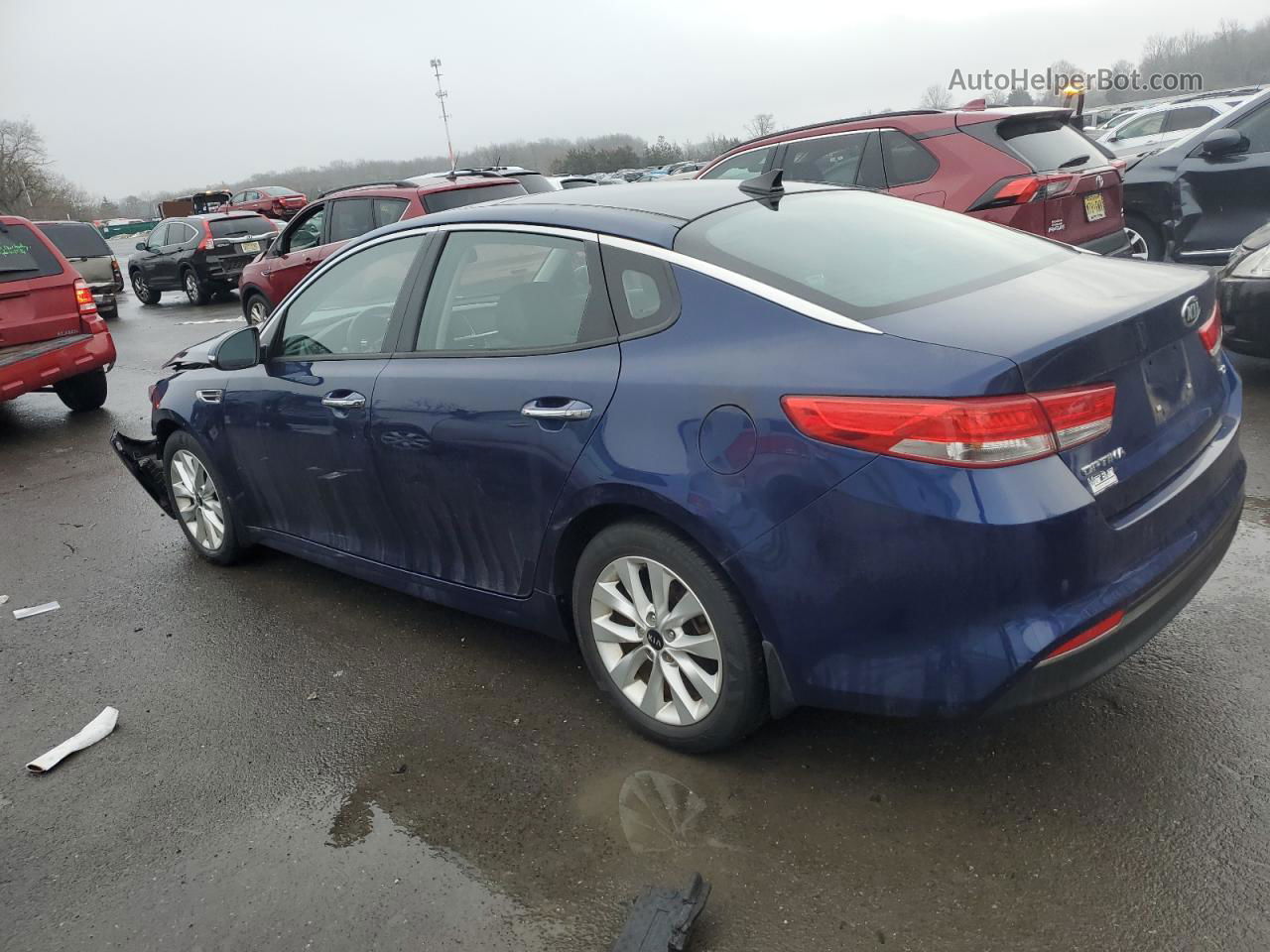 2018 Kia Optima Ex Синий vin: 5XXGU4L36JG228696