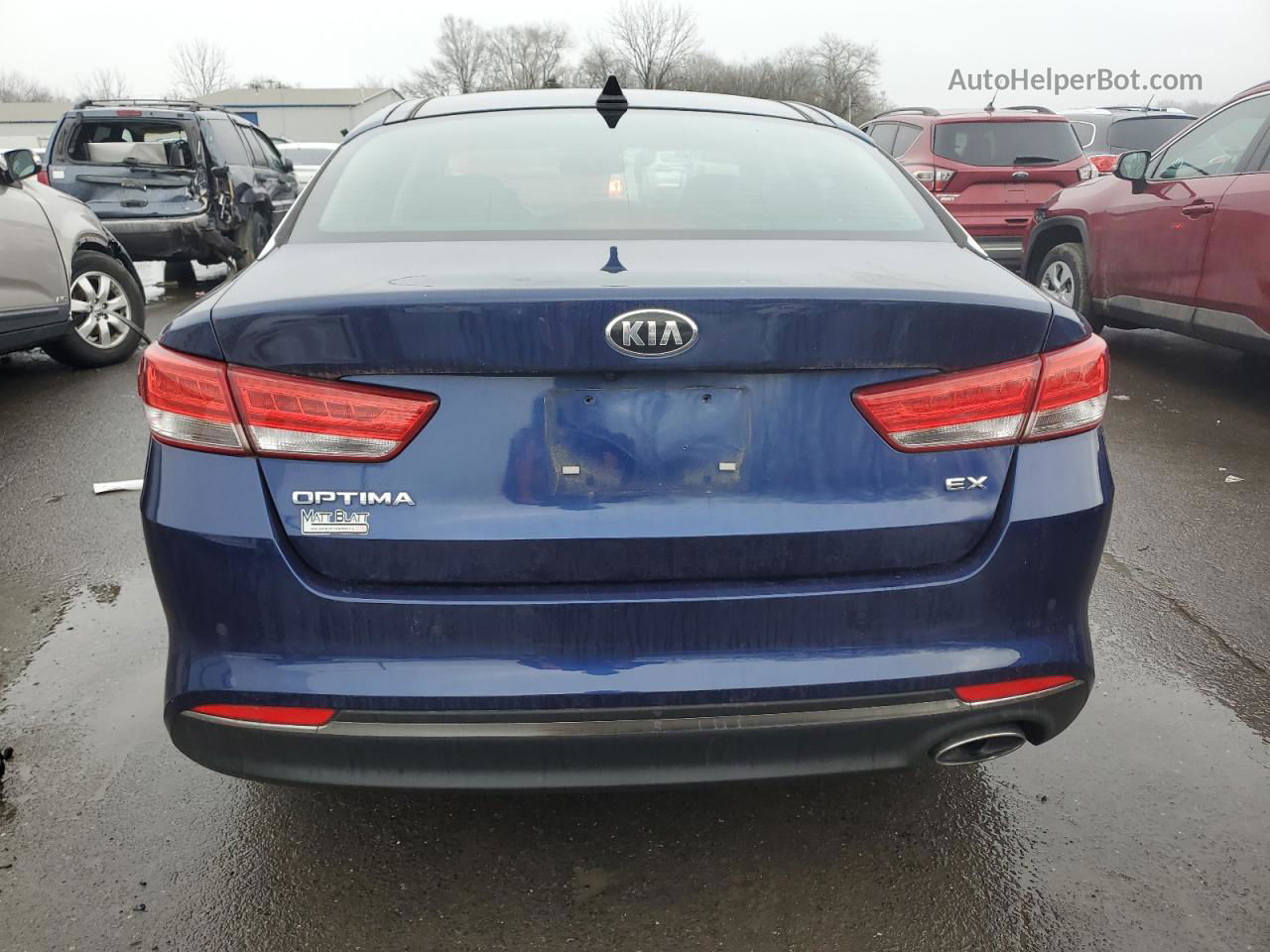 2018 Kia Optima Ex Blue vin: 5XXGU4L36JG228696