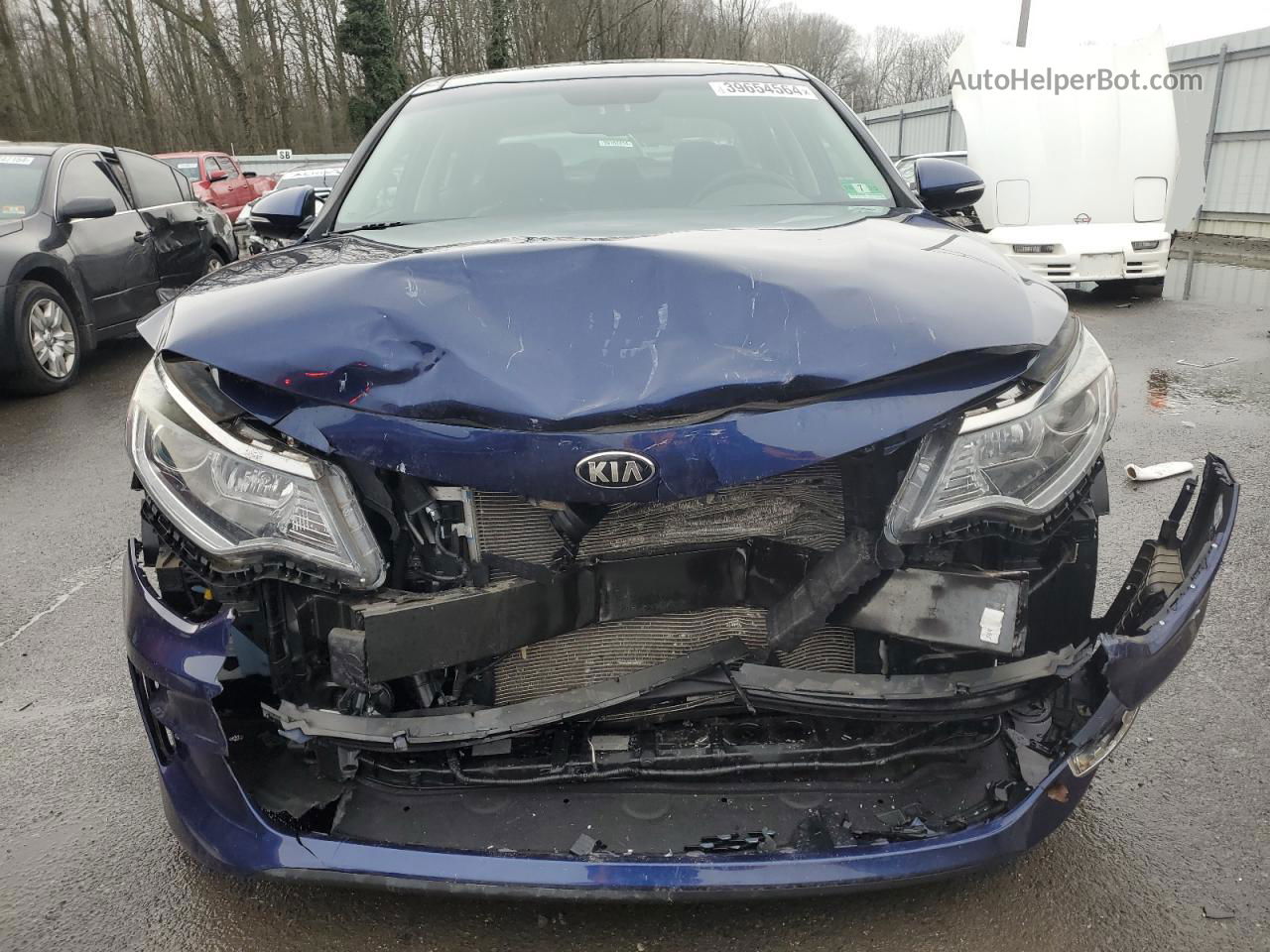 2018 Kia Optima Ex Синий vin: 5XXGU4L36JG228696