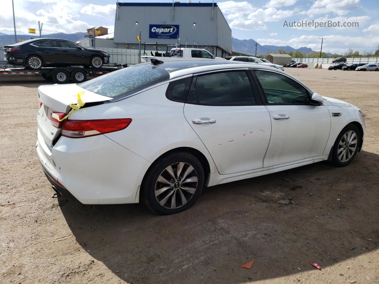 2016 Kia Optima Ex White vin: 5XXGU4L37GG027172