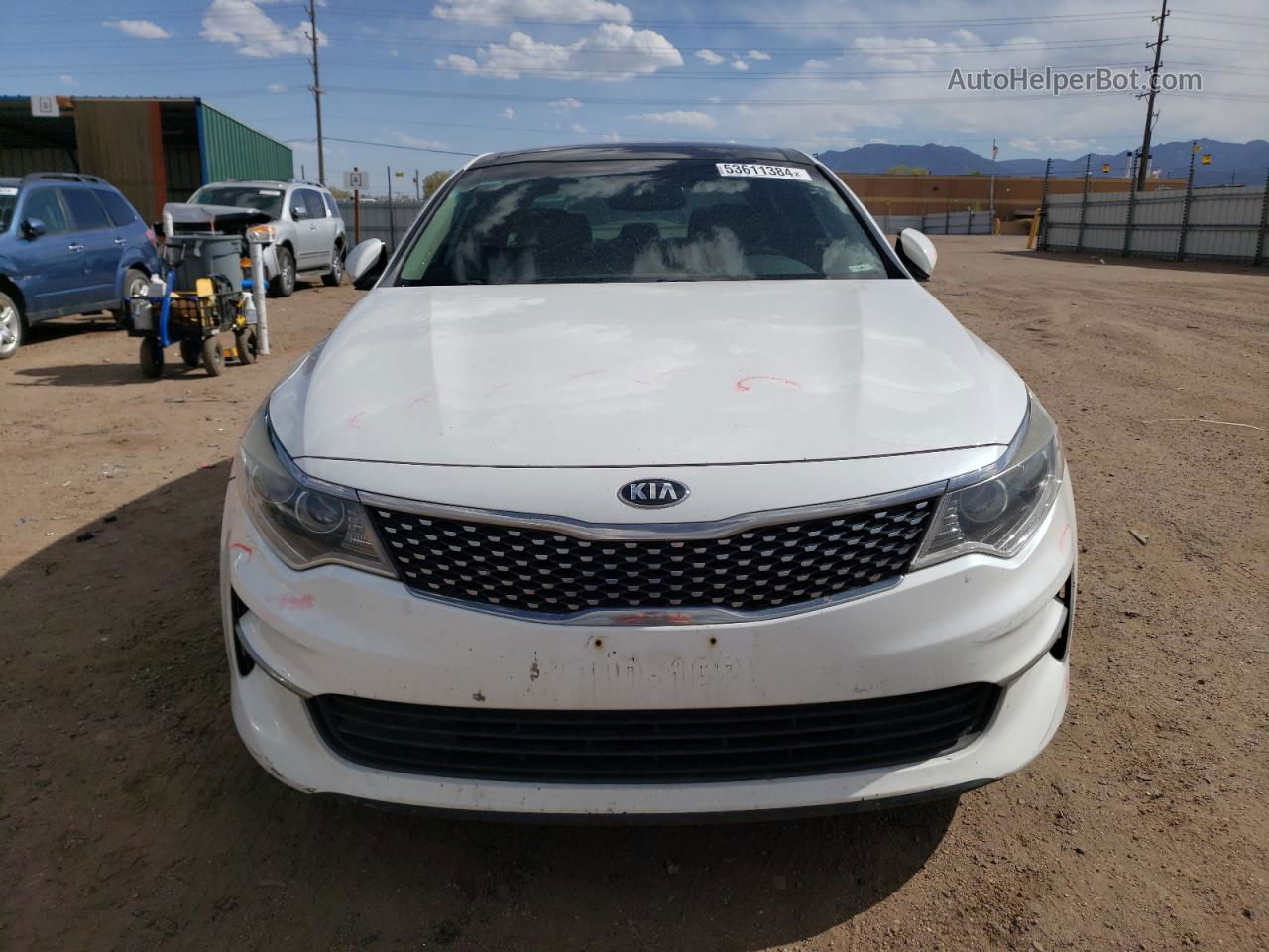 2016 Kia Optima Ex White vin: 5XXGU4L37GG027172