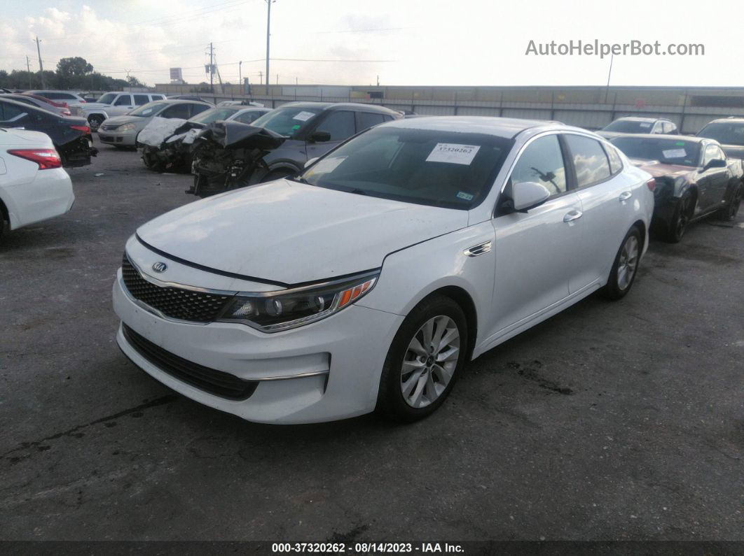 2016 Kia Optima Ex White vin: 5XXGU4L37GG051360