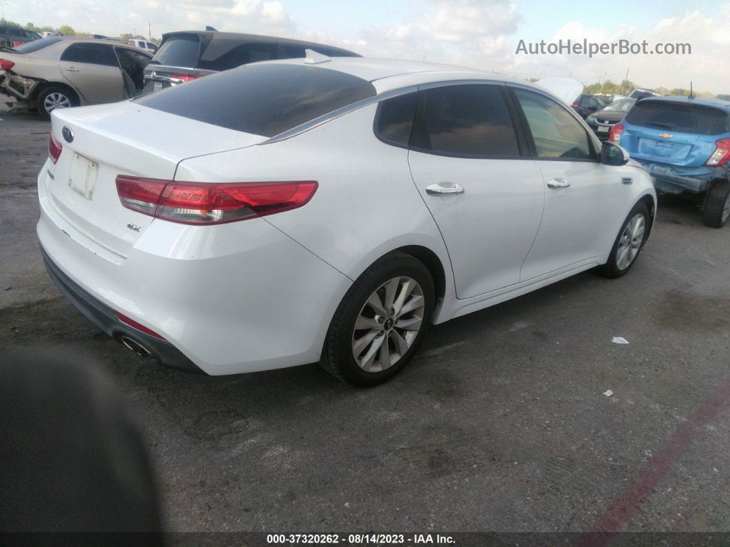 2016 Kia Optima Ex White vin: 5XXGU4L37GG051360