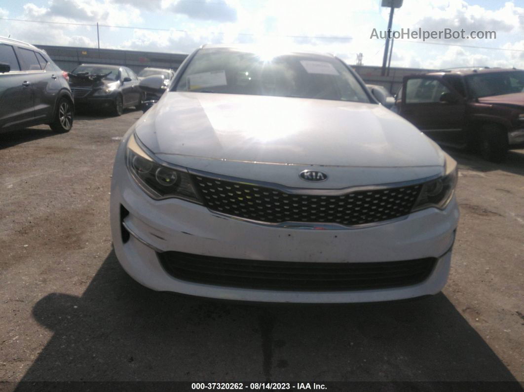 2016 Kia Optima Ex White vin: 5XXGU4L37GG051360