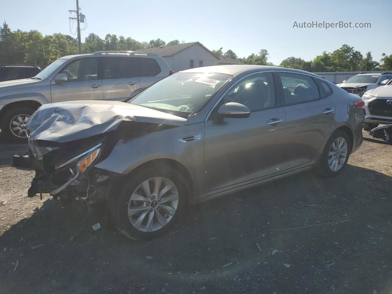 2016 Kia Optima Ex Gray vin: 5XXGU4L37GG104560