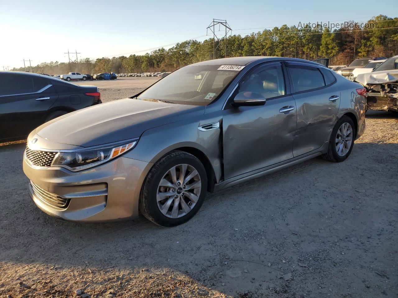 2017 Kia Optima Ex Gray vin: 5XXGU4L37HG158698