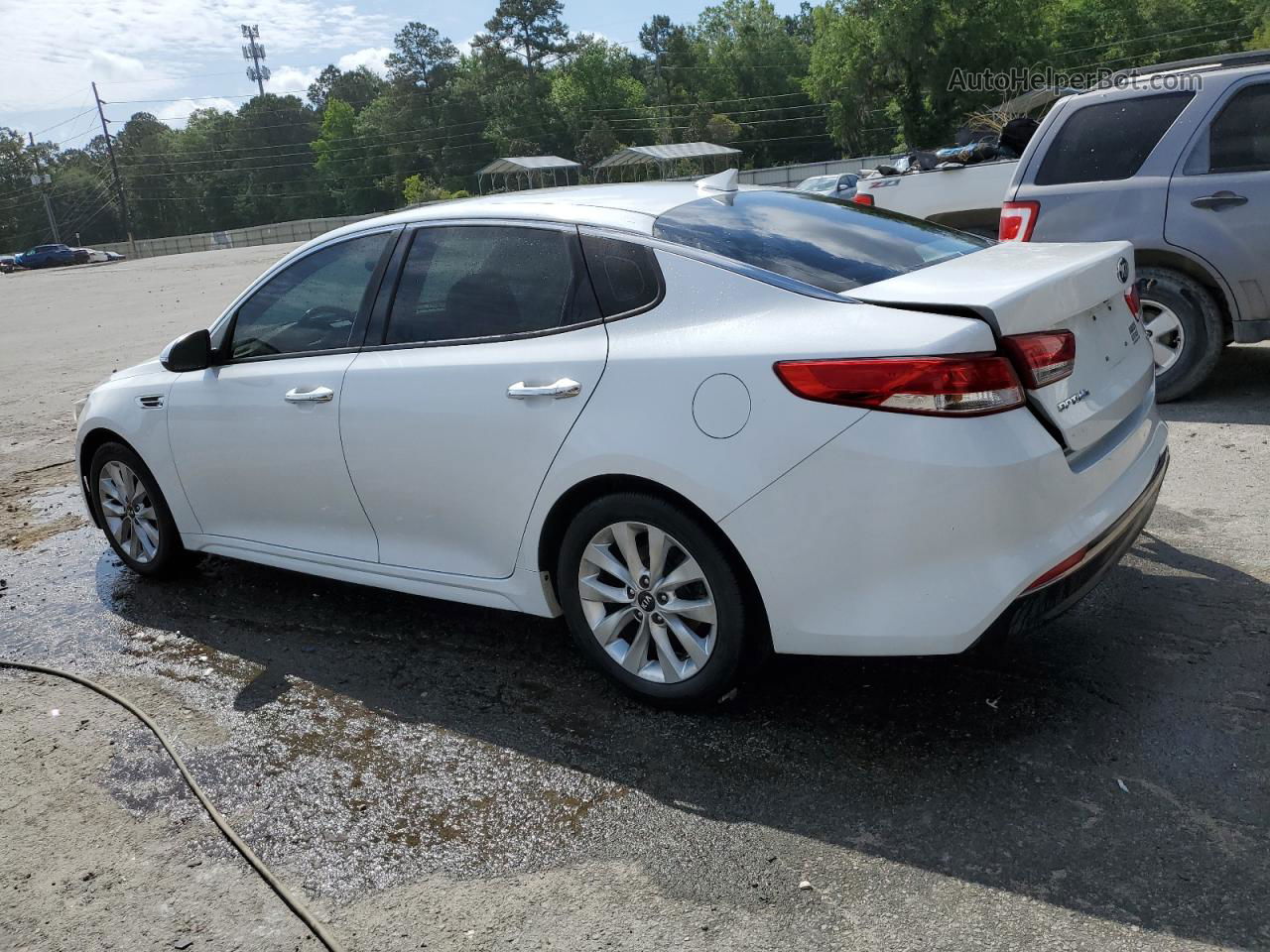 2016 Kia Optima Ex White vin: 5XXGU4L38GG017198